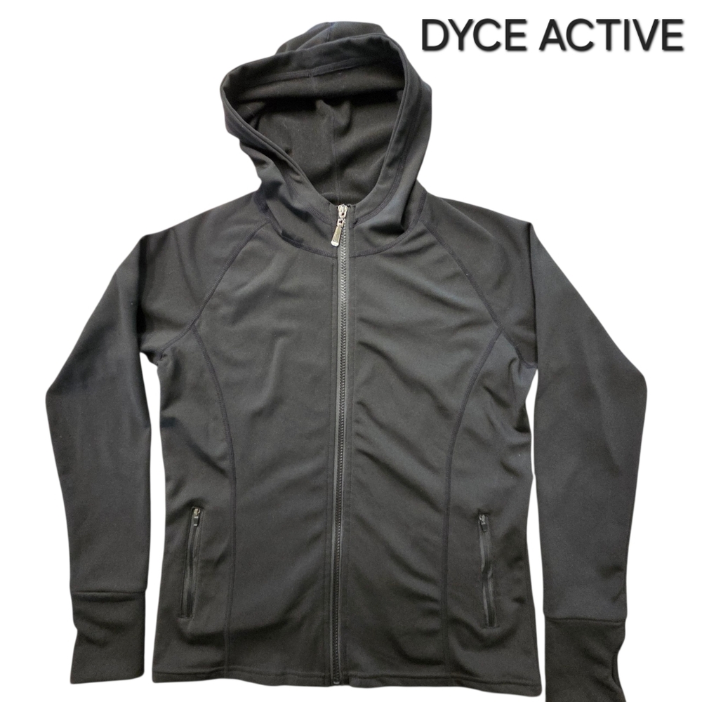 Dyce Active Black Zip-Up Hoodie